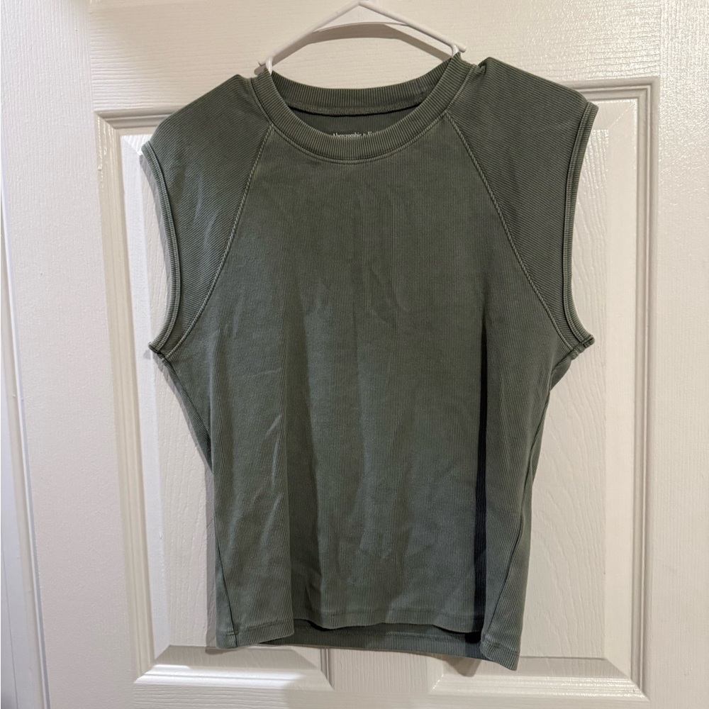 Sleeveless Olive Green Women's Top
